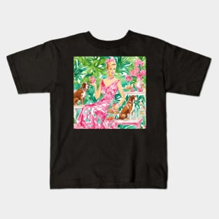 Garden tea party Kids T-Shirt